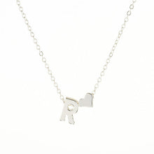 SHUANGR Charms Tiny Silver initial Necklace Letter Choker Initials Name Necklaces Pendant for Women Girl Best Birthday Gift