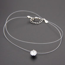 Creative Transparent Fish Line Crystal Rhinestone Zircon Choker Necklace