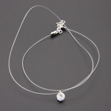 Creative Transparent Fish Line Crystal Rhinestone Zircon Choker Necklace