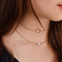 Fashion Women Jewelry Necklace Chain Two Piece Set Necklace  GD