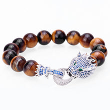 Mcllroy Bracelets Brand Trendy Imperial Crown Charm Men bracelets Natural Stone Beads Women Men Jewelry Pulseras Mujer CZ Paved