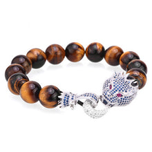 Mcllroy Bracelets Brand Trendy Imperial Crown Charm Men bracelets Natural Stone Beads Women Men Jewelry Pulseras Mujer CZ Paved