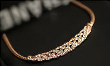 Gold Silver Upscale Luxury 8 word twist Shiny Rhinestone Short Clavicle Chain Crystal Statement Necklaces & Pendants Women