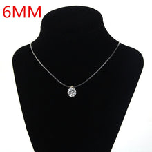 Sale Silver color Dazzling Zircon Necklace For Women And Invisible Transparent Fishing Line Simple Pendant Jewelry