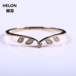 Solid 10k Yellow Gold Rose Gold Natural Diamonds Ring Women Engagement Wedding Band Anniversary Party Fine Jewelry Trendy