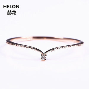 Solid 10k Yellow Gold Rose Gold Natural Diamonds Ring Women Engagement Wedding Band Anniversary Party Fine Jewelry Trendy