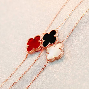 New Fashion Rose Gold Color Clover Bracelets For women Girl's gift 4 colors Four Leaf Clover Lucky bracelets & bangles