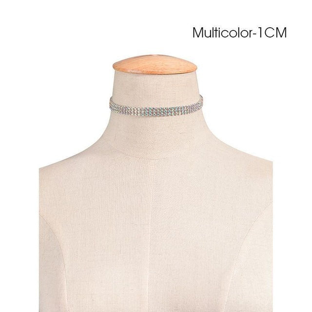Fashion lovely Women Full Crystal Rhinestone Choker Necklace