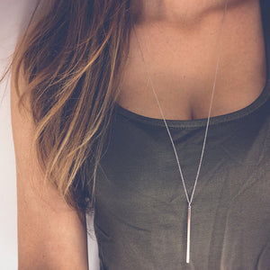 IPARAM new fashion simple gold and silver chain necklace series charm bar necklace pendant ladies gift