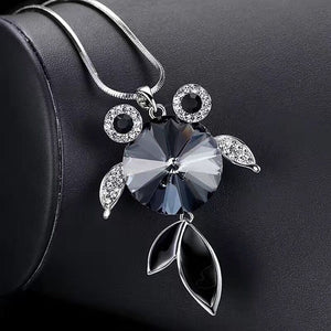 RAVIMOUR Fashion Choker Women Necklace Jewelry Geometric Crystal Statement Pendant Necklace Silver Color Long Chain Colar 2018
