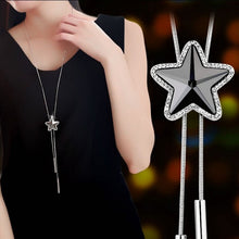 RAVIMOUR Fashion Choker Women Necklace Jewelry Geometric Crystal Statement Pendant Necklace Silver Color Long Chain Colar 2018