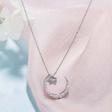 New Year Gift 925 Sterling Silver Moon Star Pendant Necklace AAA Zirconia Necklaces Fine Jewelry For Women 2.84g/15mm*20mm