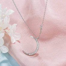 New Year Gift 925 Sterling Silver Moon Star Pendant Necklace AAA Zirconia Necklaces Fine Jewelry For Women 2.84g/15mm*20mm