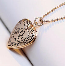 SUTEYI Photo Frame Memory Locket Necklace Silver/Gold Color Pendant Pet Cat Dog Paw Footprint Necklace Jewelry Mother's Day Gift