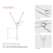 Tardoo 925 Sterling Silver Long Pendant Line Round Necklace Simple and Romantic Style Fine Jewelry New Year Gift for Women