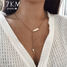 17KM Beer Cup Long Pendant Necklace For Women Wine Bottle Gold Silver Color Triangle Statement Necklace Party Fashion Jewelry