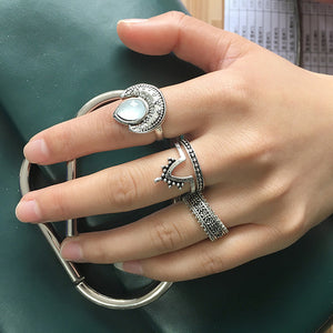 FREE GIVEAWAY - WLP punk ring set Vintage 12 pcs/ set Cactus Elephant Fox Rings Set Bohemia Hollow Bird Lion Shape Carved Midi Finger Rings