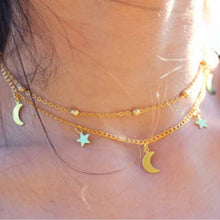 Silver Gold Color Jewelry Love Heart Necklaces & Pendants Double Chain Choker Necklace Collar Women Statement Jewelry Bijoux