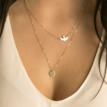 Silver Gold Color Jewelry Love Heart Necklaces & Pendants Double Chain Choker Necklace Collar Women Statement Jewelry Bijoux