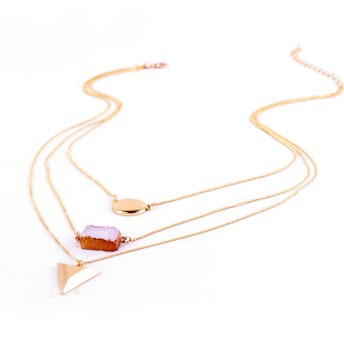 New Fahion Hot Multilayer Gold Plated Statement Necklace Choker Pendant Jewelry for Women Gift Girls
