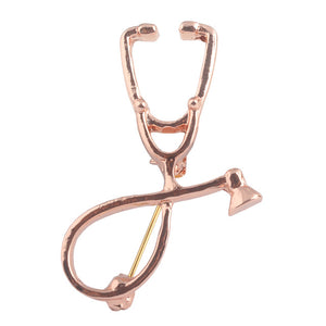 SC 3 Colors Rose Gold/Gold/Silver Stethoscope Lariat Heart Pendant Necklace Newest Nurse Medical Necklace Collares Bijoux Femme