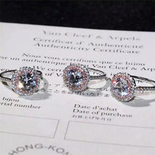 925 Sterling Silver ring Round-cut 2ct Diamond Pink 2 Surround Pave setting cz Wedding Band Rings For Women