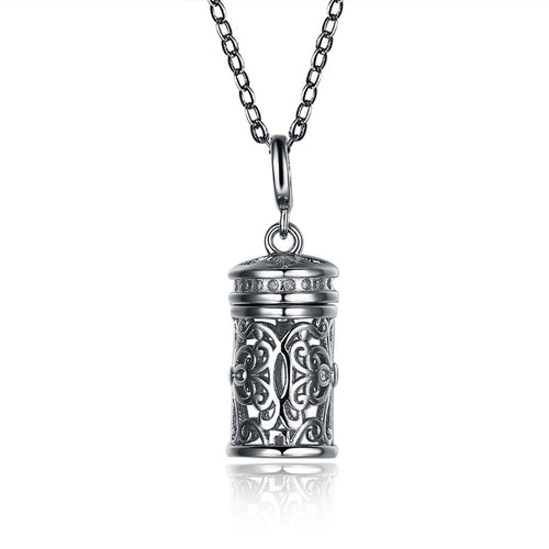 S925 Silver Necklace Fashion Cylinder Trend Necklace