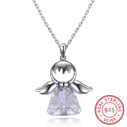 S925 Silver Necklace Angel Wing Necklace Fashion Necklace