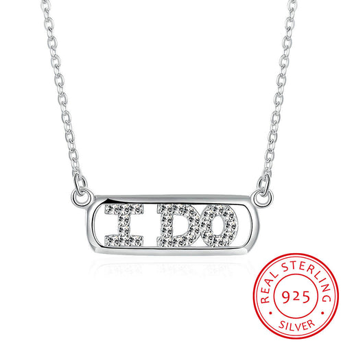 S925 Silver Necklace Letter Necklace