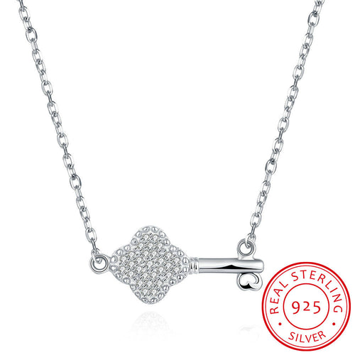 S925 Silver Necklace Key Necklace