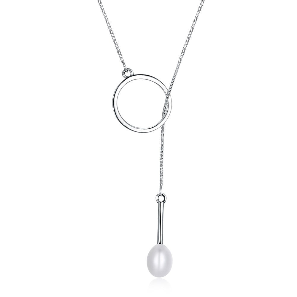 S925 Silver Necklace Ball Pearl Necklace Creative Styling Necklace