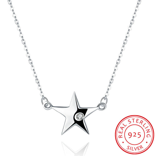S925 Silver Necklace Five-Pointed Star Necklace
