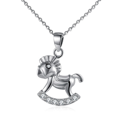 S925 Silver Necklace Fashion Trend Pony Necklace