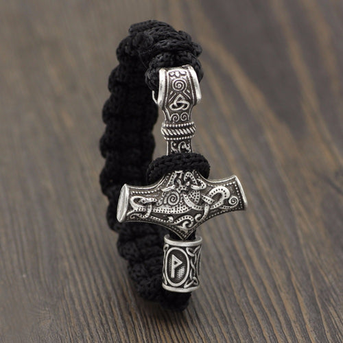 dropshipping 1pcs thor's hammer mjolnir bracelet viking scandinavian norse viking bracelet Men gift