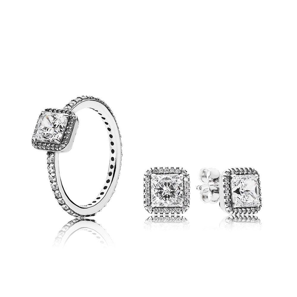 EDELL 2018 100% 925 Sterling Silver SALE - TIMELESS ELEGANCE White Diamond RING Charms ring