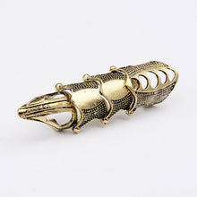 FREE GIVEAWAY - Docona Punk knight Skull Double Finger Ring Knuckle Armour Full Finger Ring Gothic Punk Silvery Ghost Rings Men Brinco 2004