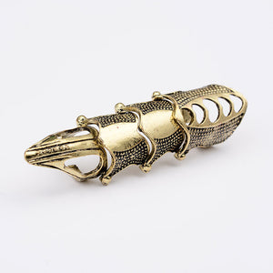FREE GIVEAWAY - Docona Punk knight Skull Double Finger Ring Knuckle Armour Full Finger Ring Gothic Punk Silvery Ghost Rings Men Brinco 2004